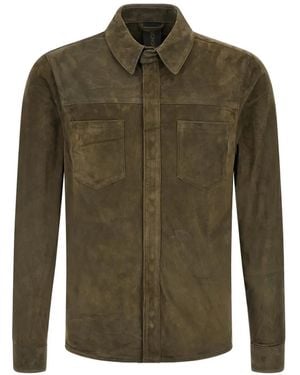 Giorgio Brato Leather Shirt - Green