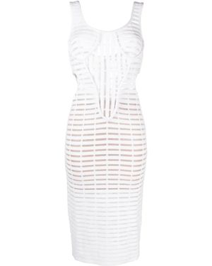 Genny Midikleid Mit Cut-Outs - Weiß
