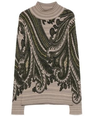 Etro Jersey Con Estampado De Cachemira - Neutro