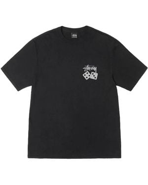Stussy Dice Pigment-Dyed T-Shirt - Black