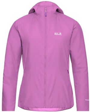 Jack Wolfskin Trainingsjack Met Capuchon En Rits - Paars