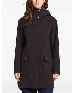 Didriksons Hooded Snap-Button Coat - Black