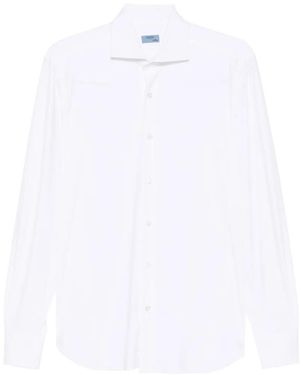 Barba Napoli Long-Sleeve Spread-Collar Shirt - White