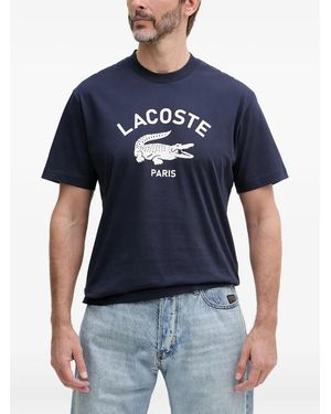 Lacoste T-Shirt À Logo Imprimé - Blue