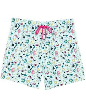 Vilebrequin Graphic-Print Swim Shorts - Blue