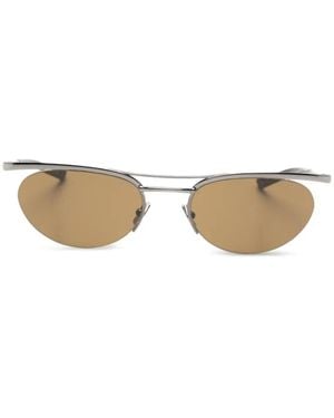 Saint Laurent Oval-Frame Sunglasses - Grey
