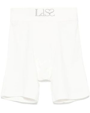 Ludovic de Saint Sernin Studded Biker Shorts - White