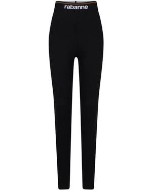 Rabanne Bodyline Logo-Waistband Leggings - Black