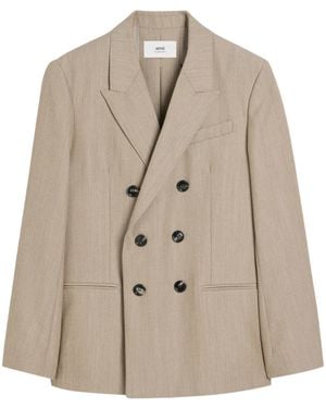 Ami Paris Mini Slit Jacket - Natural