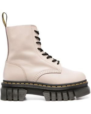 Dr. Martens Audrick 8-Eyeye Lux Leather Ankle Boots - Natural