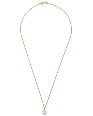 Dower & Hall Pearl Pendant Necklace - Metallic