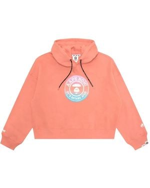 A Bathing Ape Logo-Print Hoodie - Pink