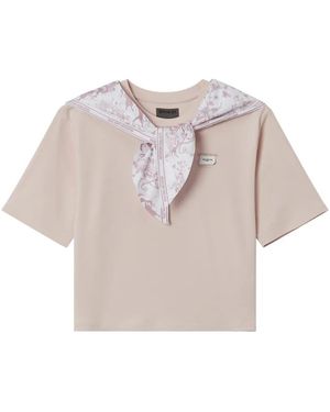 Musium Div. Printed Collar T-Shirt - Pink