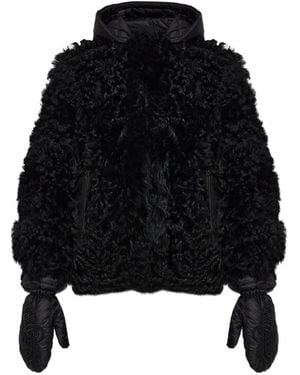 Bogner Liz Shearling Hooded Jacket - Black