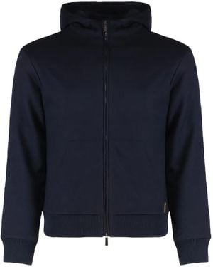 Moorer Zip Hoodie - Blue