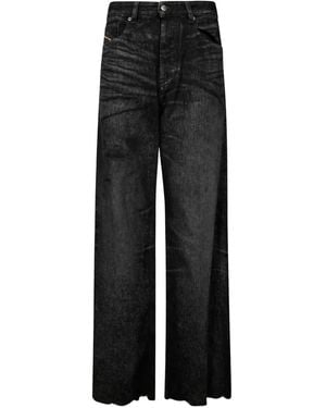 DIESEL Jeans Mit Weitem Bein - Schwarz