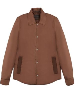 Montedoro Padded Overshirt - Brown
