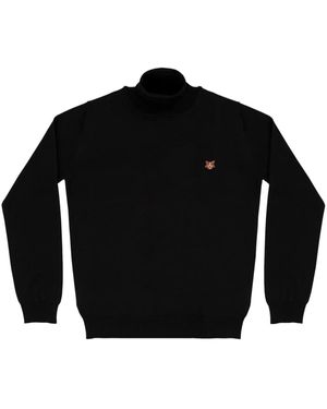 PELO FOUNDATION Mongrel Patch Roll Neck Jumper - Black