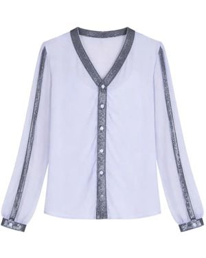 Temperley London Filigree Sequin-Embellished Shirt - Blue