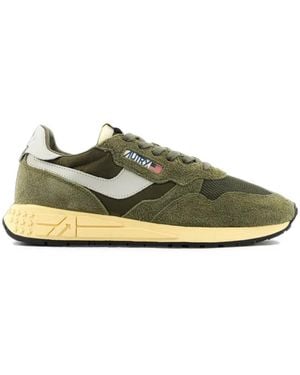 Autry Reelwind Logo-Patch Low-Top Sneakers - Green