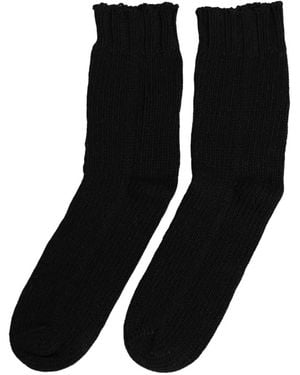 Dolce & Gabbana Ribbed Cotton Socks - Black