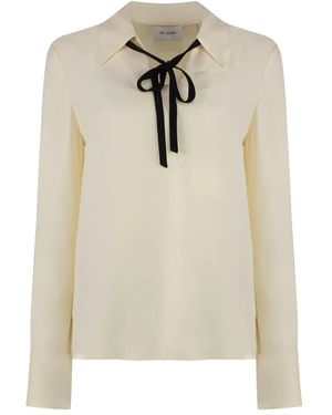St. John Long-sleeve Blouse - White