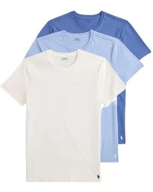 Polo Ralph Lauren Embroidered Pony 3-Pack T-Shirts - Blue