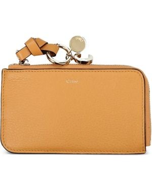 Chloé Alphabet Leather Wallet - Orange