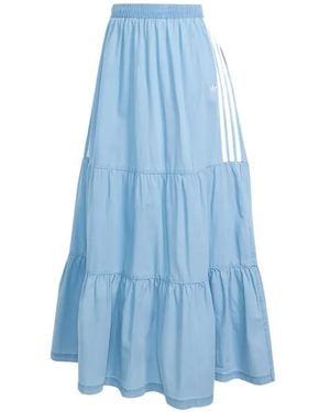 adidas Gonna Lunga Con Balze - Blu