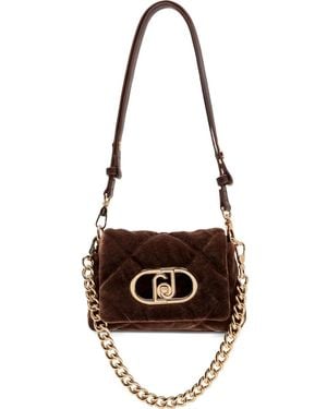 Liu Jo Small Lapuffy Quilted Logo Cross Body Bag - White