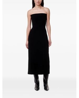 Another Tomorrow Doppio Strapless Midi Dress - Black