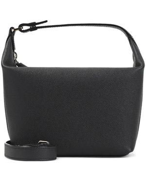 Sac Bandoulière Valextra En Cuir Bleu Gris - Taille Moyenne - Occasion