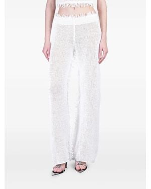 Nue Open Knit Pants - White