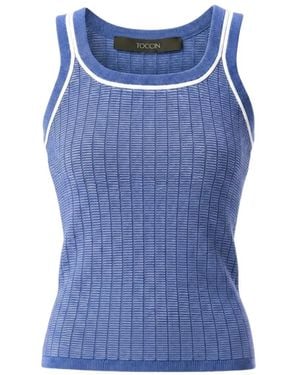 Toccin Freja Scoop-Neck Tank Top - Blue