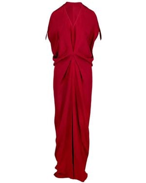 Zero + Maria Cornejo Maxikleid Mit V-Ausschnitt - Rot