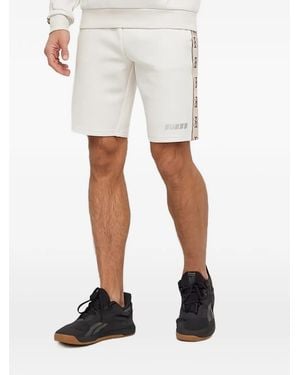 Guess Mickey Logo-Tape Track Shorts - White