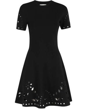 Ulla Johnson Fania Laser-Cut A-Line Dress - Black