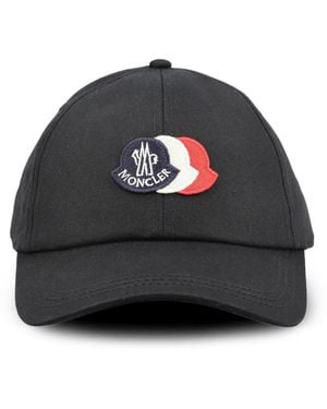 Moncler Baseballkappe Aus Gabardine - Schwarz