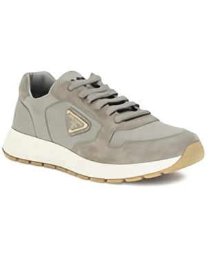 Prada Prax 01 Schnürschuhe Aus Wildleder - Weiß