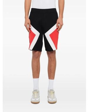 Neil Barrett Pantalones Cortos Con Diseño Colour Block - Rojo