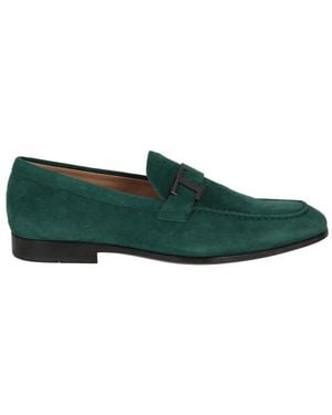 Tod's T Timeless Suede Loafers - Green