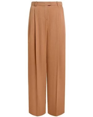 12 STOREEZ Metropolis Pleated Trousers - Brown