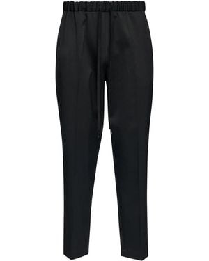 MM6 by Maison Margiela Drawstring Tailoring Wool Trousers - Black