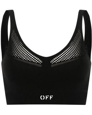 Off-White c/o Virgil Abloh Soutien-Gorge En Résille À Design Sans Coutures - Noir