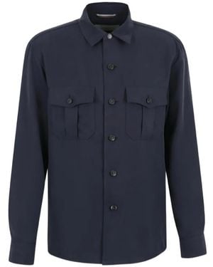 Canali Pocket Button Jacket - Blue