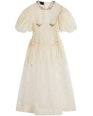 Simone Rocha Vestido Acampanado Estilo Corsé - Neutro