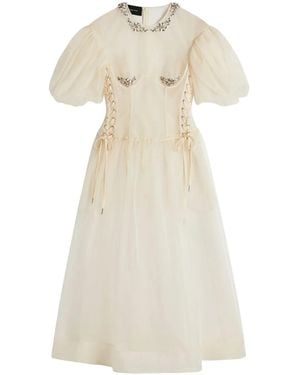 Simone Rocha Corset A-Line Dress - Natural
