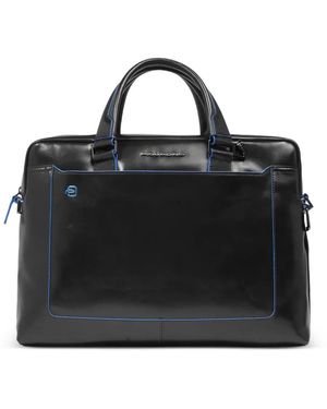 Piquadro Logo-Detail Laptop Bag 14" - Black