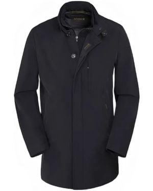 Moorer Edgar-Kr Button-Fastening Coat - Blue