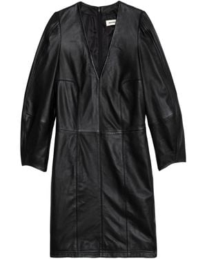 Zadig & Voltaire Leather Minidress - Black